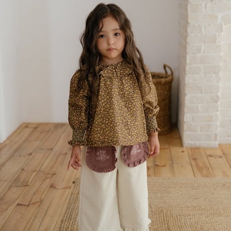 [予約] Naomi Ruffle Corduroy Pants/ OREN by Hibyebebe