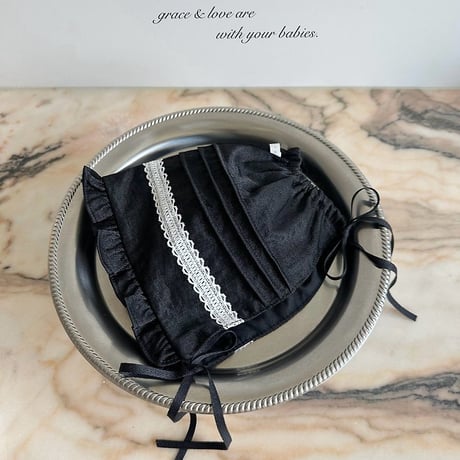[予約] Satin Pintuck Bonnet/ Monbebe