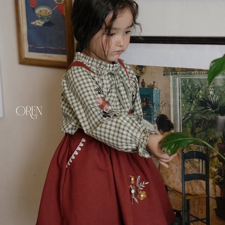 [予約] Autumn Bloom Skirt/ OREN by Hibyebebe