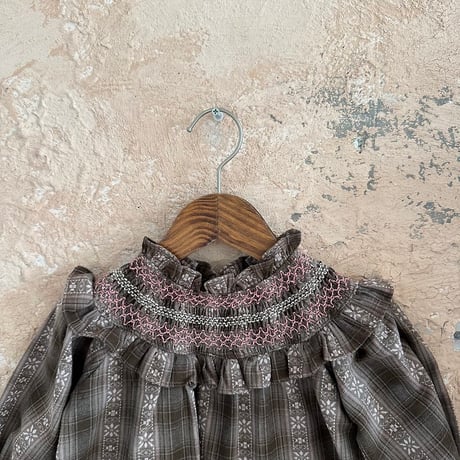 [予約] Mathilde Smocked Blouse/ OREN by Hibyebebe