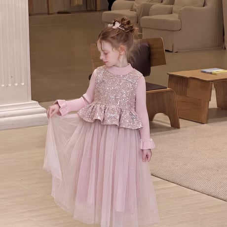 [予約] Starlight Peplum Tulle Dress & T-shirt