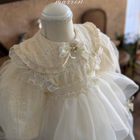 [予約] Anna Dress (brooch not included)/ marron