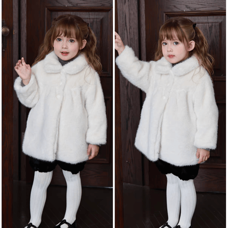 [予約] Polar White Fluffy Coat