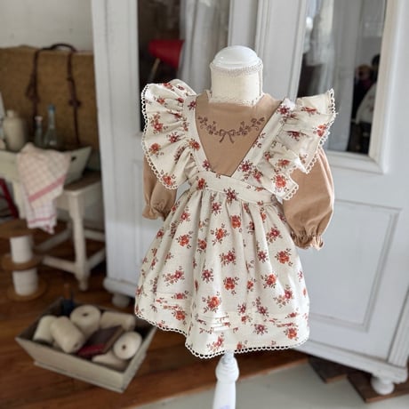 [予約] Flower Apron/ marron