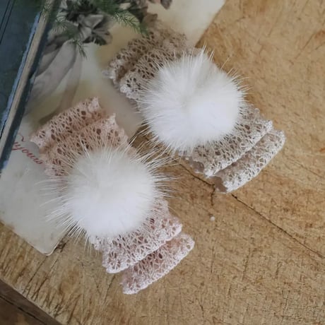 [予約] Madeleine mink pair hairpins/  Puella FLO