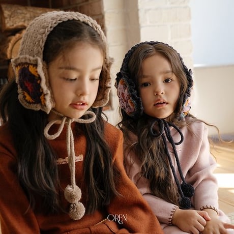 [予約] Tizy Flower Knit Headband/ OREN by Hibyebebe