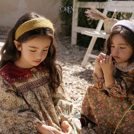 [予約] Bonjour Square Collar Dress/ OREN by Hibyebebe