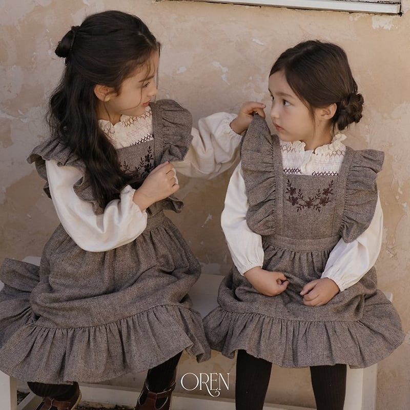 予約] Solen Suspenders Dress/ OREN by Hibyebebe