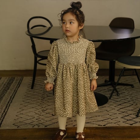 [予約] Margo Leopard Dress/ OREN by Hibyebebe