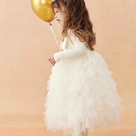 [予約] Milky Petal Bow Dress