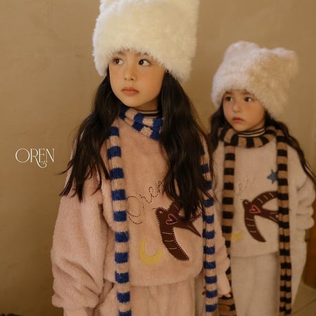 [予約] Ambre Striped muffler/ OREN by Hibyebebe