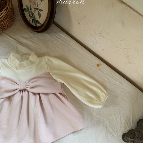 [予約] Ribbon T-shirt/ marron