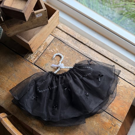 [予約] Ribbon skirt/ marron