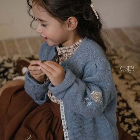 [予約] Gemma knit cardigan/ OREN by Hibyebebe