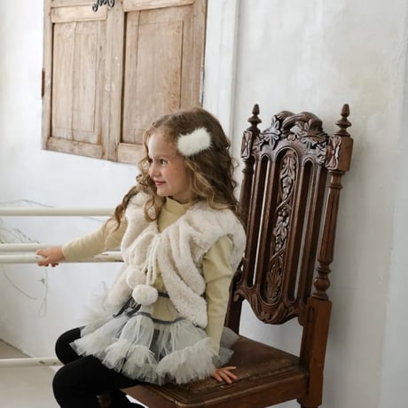[予約] Mink ribbon hairpin/  Puella FLO