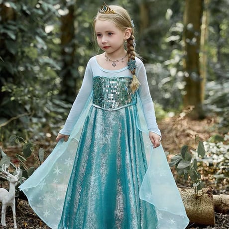 [予約] New Snow Queen Glitter Dress + Snow Queen Crown set