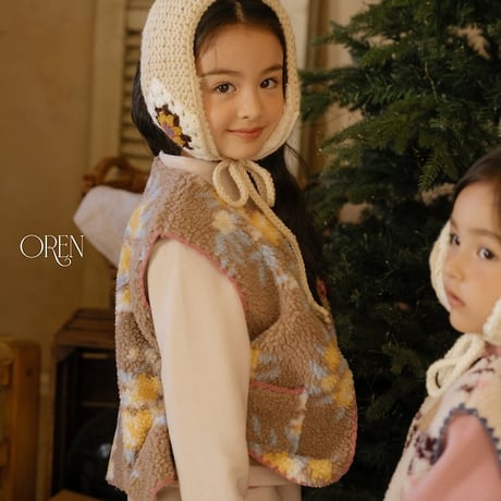 [予約] Hand-Knit Headband/ OREN by Hibyebebe