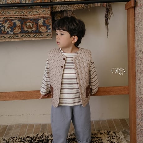 [予約] Morris Padded Vest (3oz)/ OREN by Hibyebebe