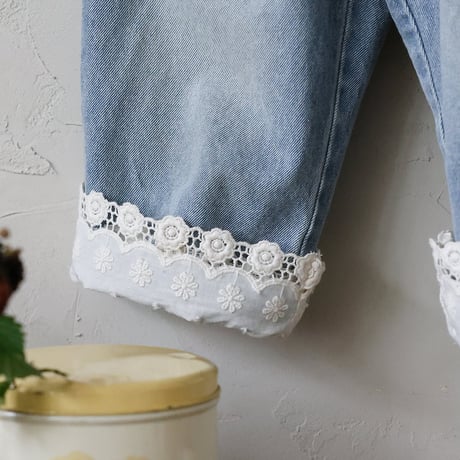 [予約] Ail denim Pants/ Puella FLO