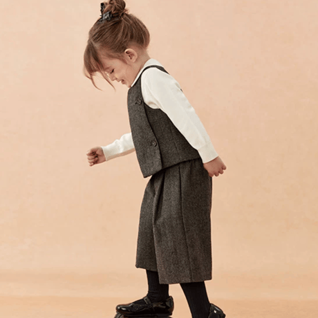 [予約] London Herringbone Vest & Culotte Set