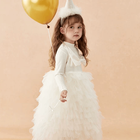 [予約] Milky Petal Bow Dress