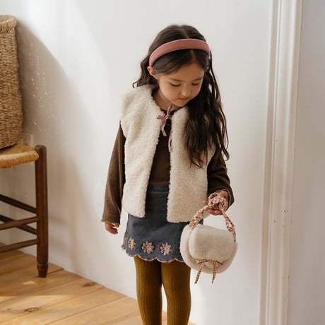 [予約] Lavender Bear Vest/ OREN by Hibyebebe