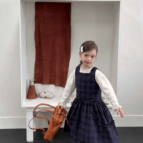 [予約] Bella Check Ruffle Dress / aiai