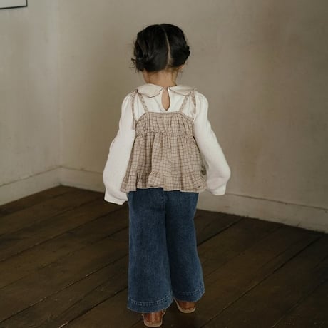 [予約] Maple Embroidery Denim Pants/ OREN by Hibyebebe