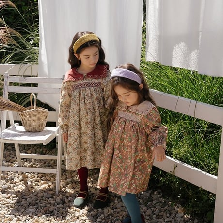 [予約] Bonjour Square Collar Dress/ OREN by Hibyebebe