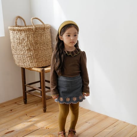 [予約] Bella Embroidered Culottes Pants/ OREN by Hibyebebe
