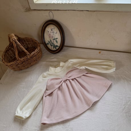 [予約] Ribbon T-shirt/ marron