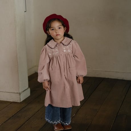 [予約] Camille corduroy dress/ OREN by Hibyebebe