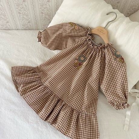 [予約] Olivia Embroidery Dress(Kids)/ Monbebe