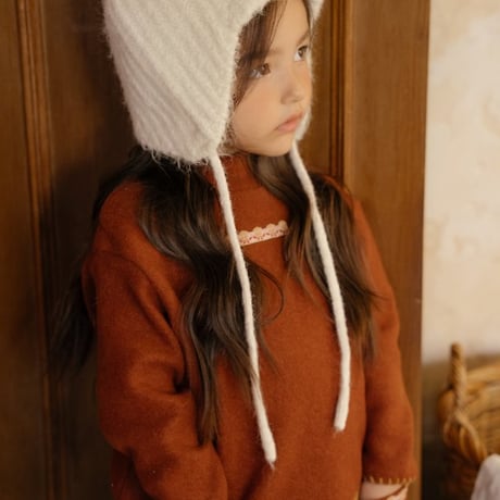 [予約] Flip Knit Brimmed Beanie/ OREN by Hibyebebe