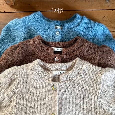 [予約] Gemma knit cardigan/ OREN by Hibyebebe