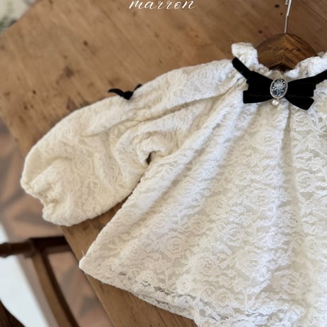 [予約] Lace blouse/ marron