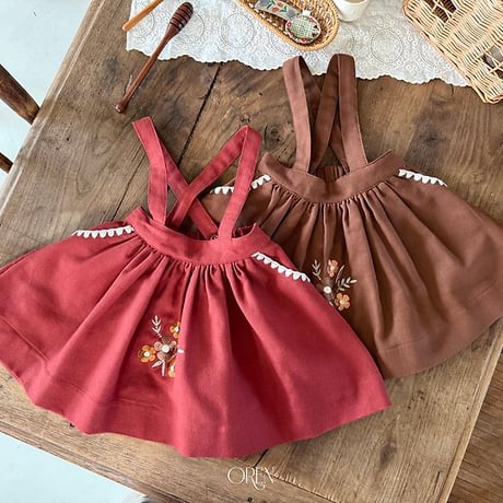 [予約] Autumn Bloom Skirt/ OREN by Hibyebebe