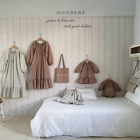 [予約] Olivia Embroidery Dress(Kids)/ Monbebe