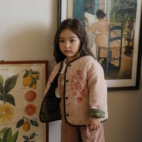 [予約] Breeze Check Padded Jacket (3oz)/ OREN by Hibyebebe