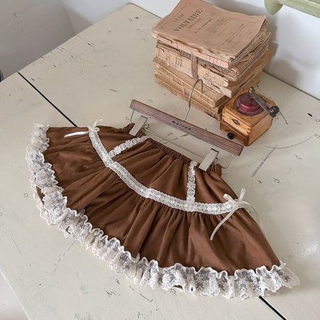 [予約] Suede skirt/ marron