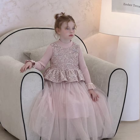 [予約] Starlight Peplum Tulle Dress & T-shirt