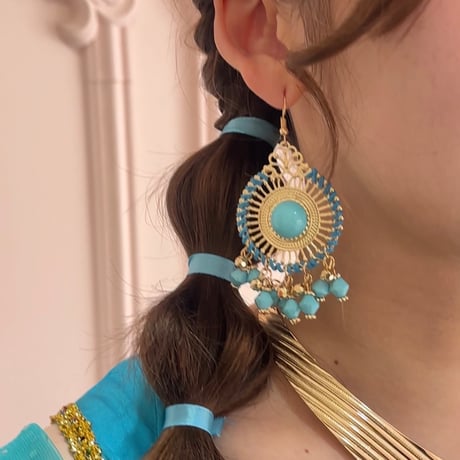 [予約] Turquoise Oasis Chandelier Earrings