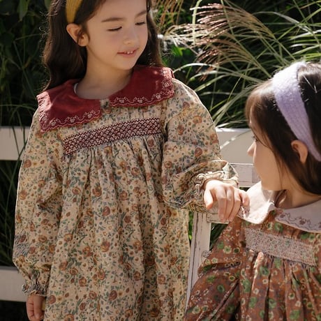 [予約] Bonjour Square Collar Dress/ OREN by Hibyebebe