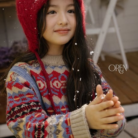 [予約] Adeline Multi-Wool Knit Sweater(+Mom)/ OREN by Hibyebebe