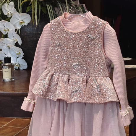 [予約] Starlight Peplum Tulle Dress & T-shirt