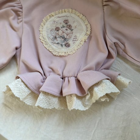 [予約] Rose Frill T-shirt/ marron