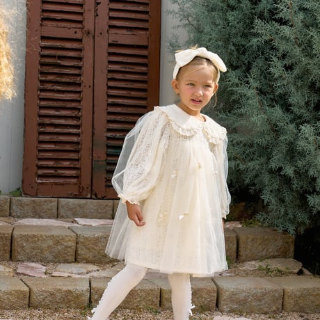 [予約] Anna Dress (brooch not included)/ marron