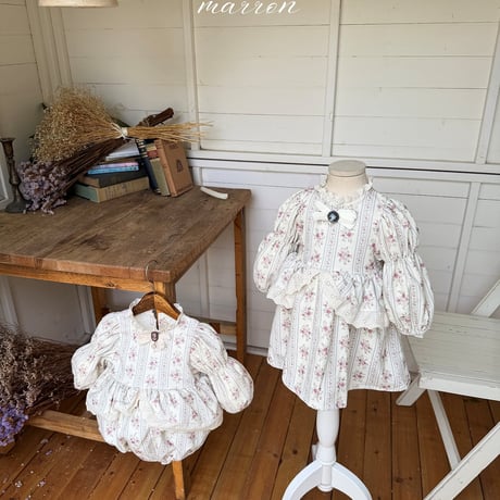 [予約] Happy Dress (brooch not included)/ marron