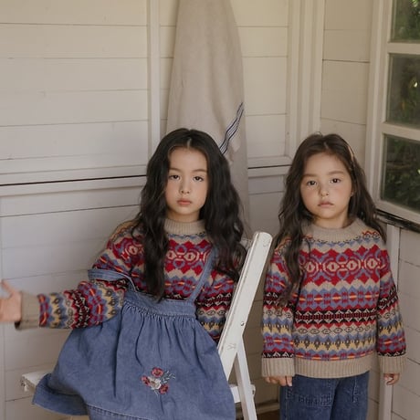 [予約] Adeline Multi-Wool Knit Sweater(+Mom)/ OREN by Hibyebebe