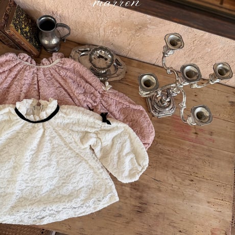 [予約] Lace blouse/ marron